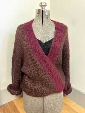 Ellen Tracy Mohair Chunky Wrap Sweater